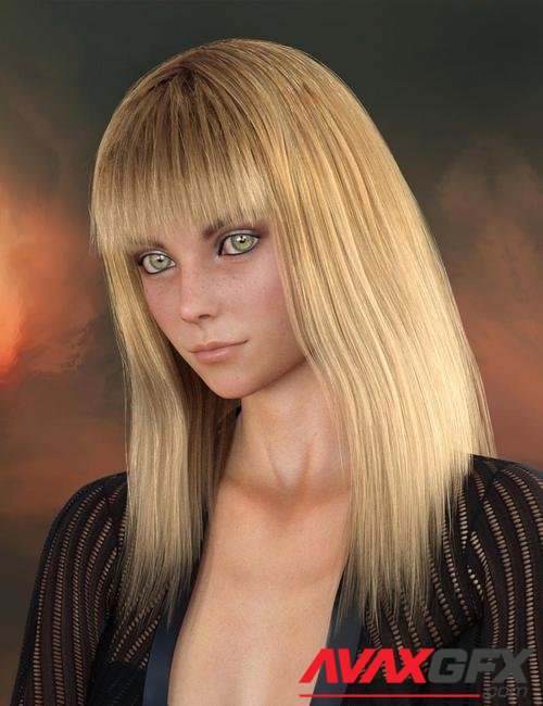 Hoku Hair for Genesis 8 and 8.1