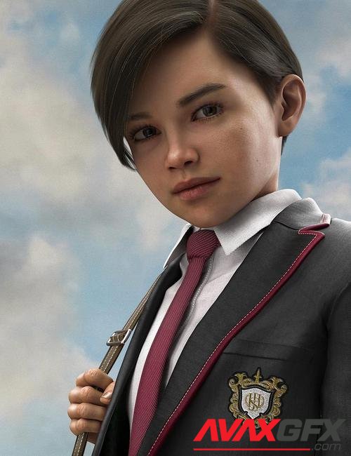 AJC Japan's Modern High School Uniform for Genesis 8 Males