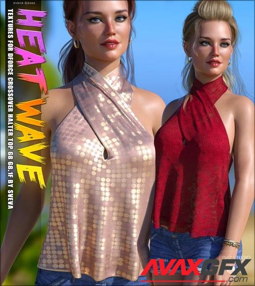 Heatwave Textures for dForce Crossover Halter Top