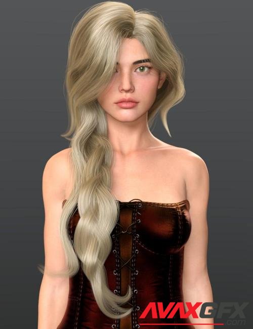 Laya Hair for Genesis 8 and 8.1 Females