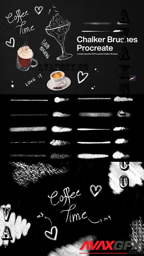 10 Chalker Brushes Procreate - 10300824