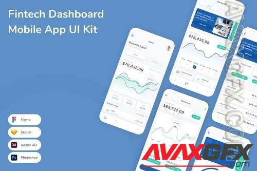 Fintech Dashboard Mobile App UI Kit NVTP7PU