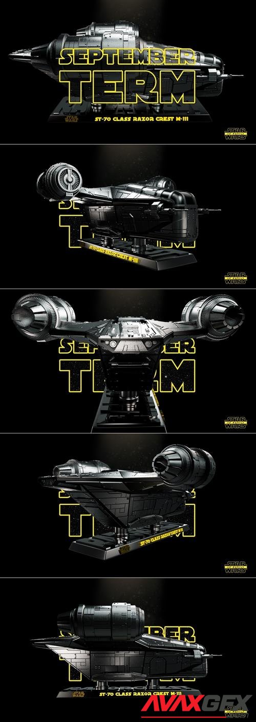 Razor Crest Sculpture - Star Wars – 3D Print