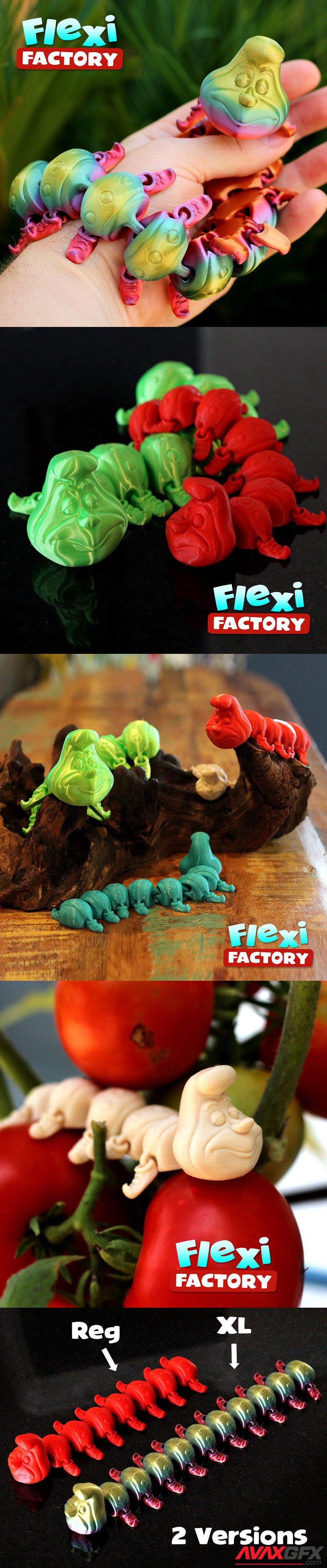 Flexi Caterpillar - 3D Print Model