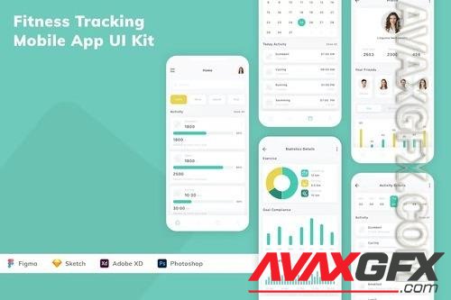 Fitness Tracking Mobile App UI Kit