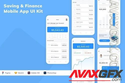 Saving & Finance Mobile App UI Kit