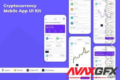 Cryptocurrency Mobile App UI Kit