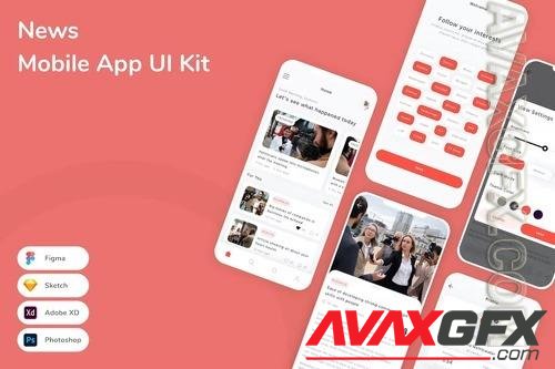 News Mobile App UI Kit