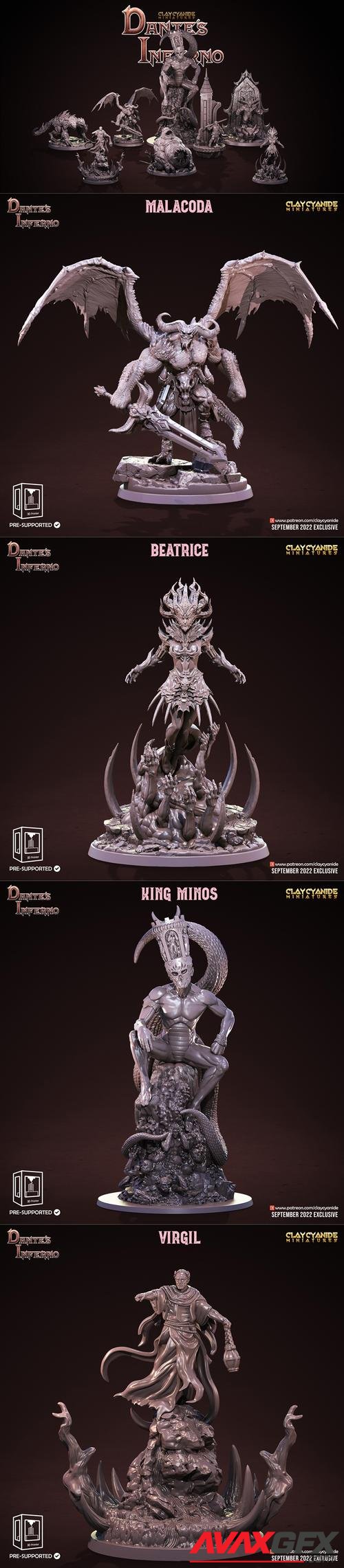 Clay Cyanide Miniatures - Dantes Inferno – 3D Print