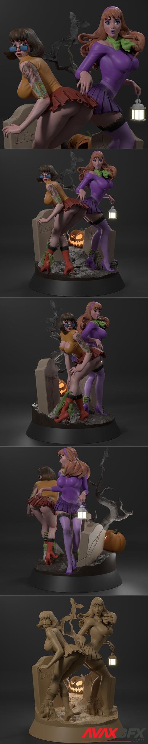 Graveyard Daphne and Velma – 3D Print