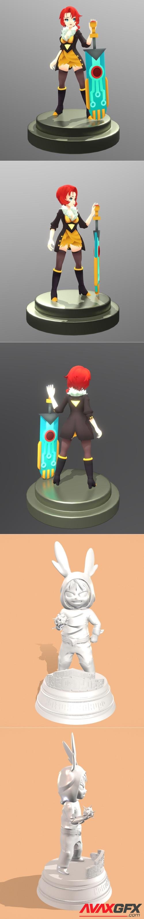 Red - Transistor and Shoto Todoroki - Boku no Hero Academia – 3D Print