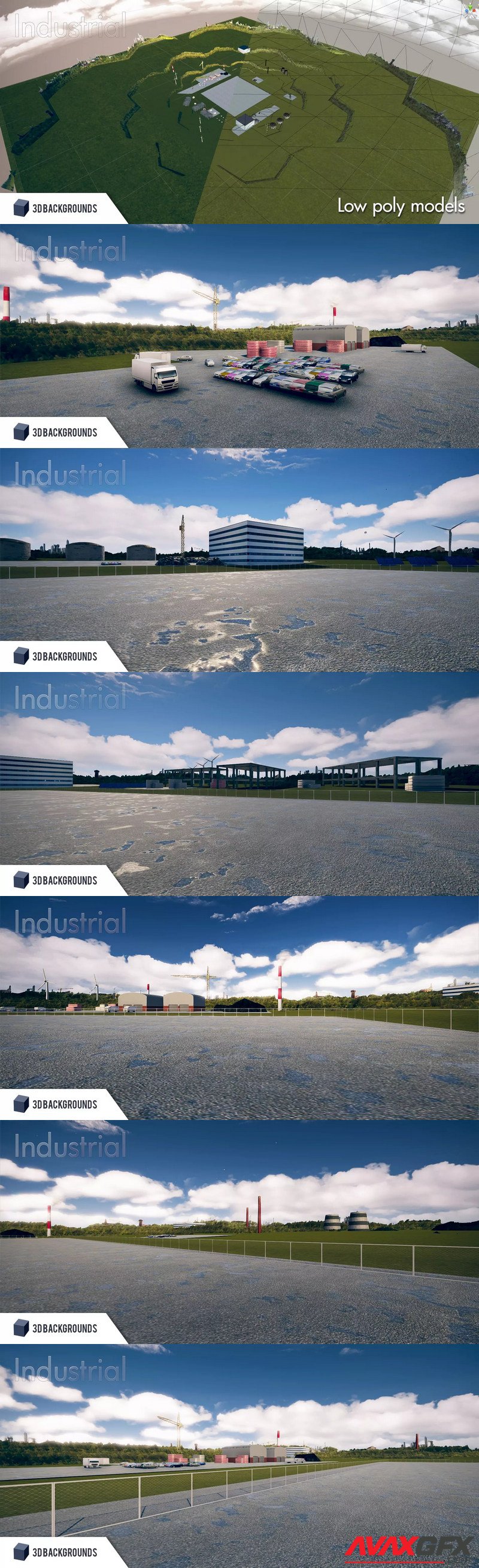 3D Industrial Background