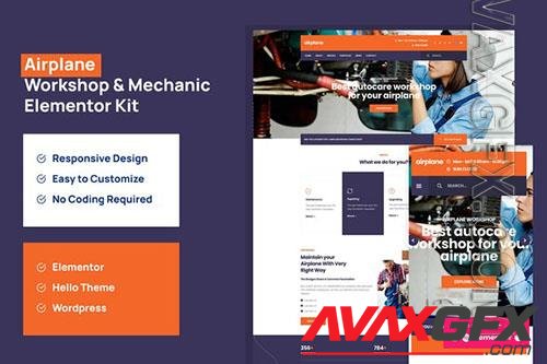 ThemeForest - Airplane - Mechanic Workshop Elementor Template Kit/40325347