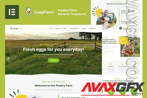 ThemeForest - CoopFarm - Poultry Farm Elementor Pro Template Kit/40209802