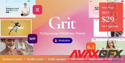 ThemeForest - Grit v1.0.1 - Coaching & Online Courses Multiskin WordPress Theme/40238300