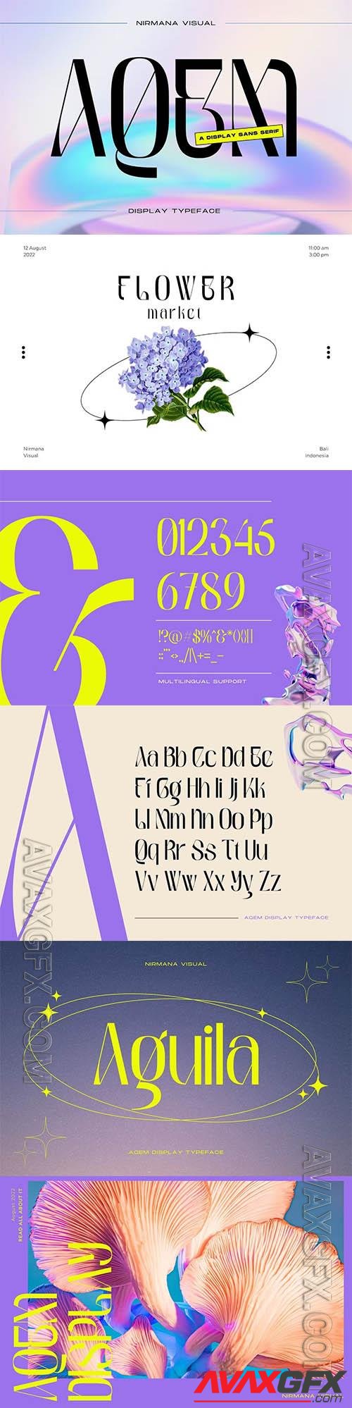 Aqem - Logo Font OTF 