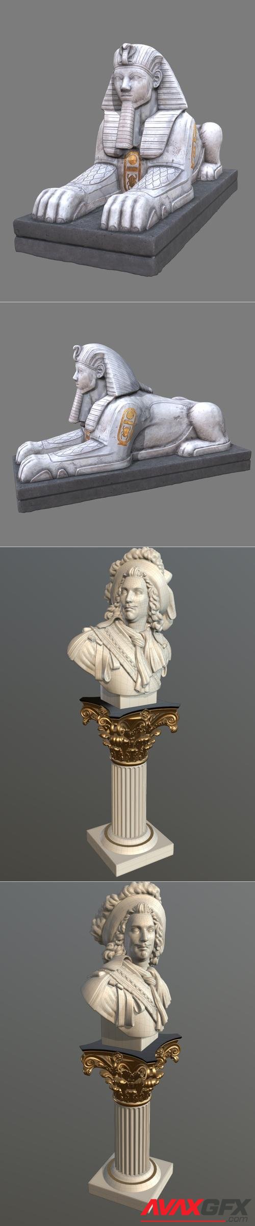 Sphynx and Aristocrat Bust – 3D Print