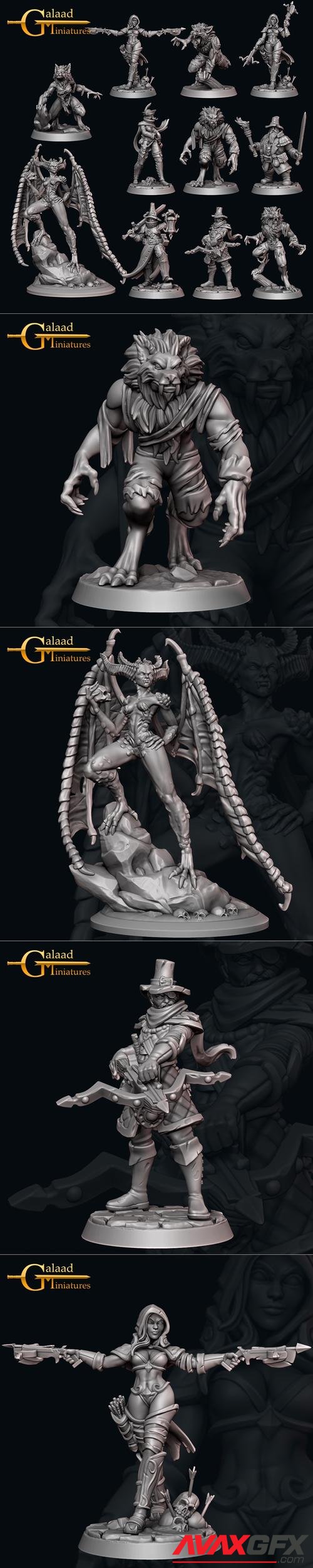 Galaad Miniatures - Hunters and Werewolf October 2022 – 3D Print