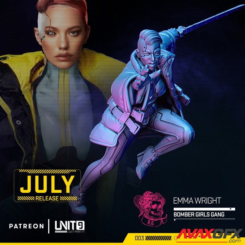 UNIT9 - Bomber Girls Gang - Emma Wright - 3D Print Model