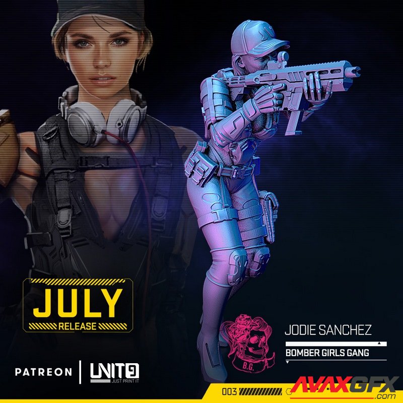 UNIT9 - Bomber Girls Gang - Jodie Sanchez - 3D Print Model