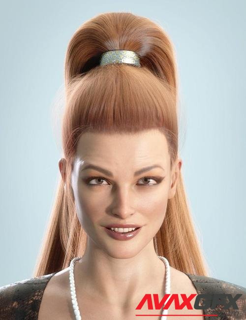 dForce Backbunch Hair Extensions for Genesis 8 and 8.1 Females