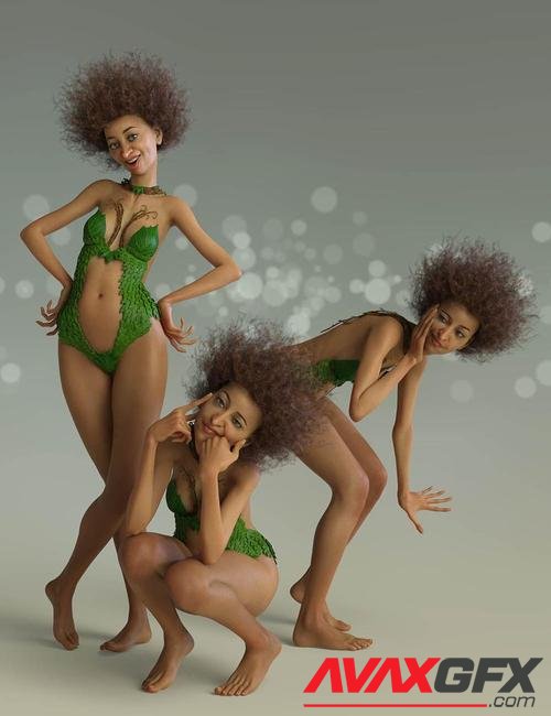 Capsces Poses and Expresssions for Edie 8 and Genesis 8 Female