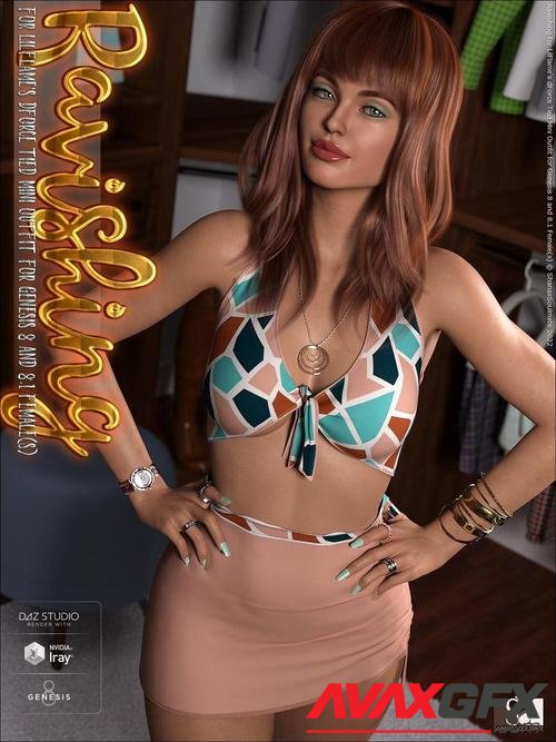 Ravishing for dForce Tied Mini Outfit for Genesis 8 and 8.1 Female(s)