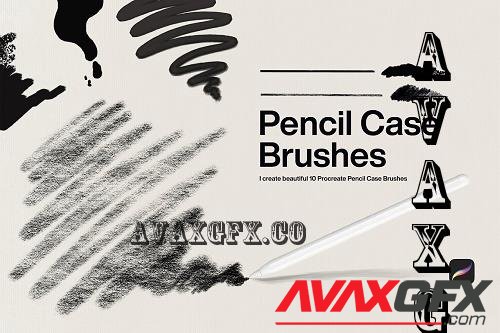 10 Pencil Case Brushes Procreate - 10314503