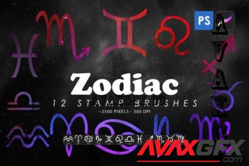 Zodiac Symbols Stamp Brushes