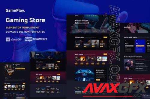 ThemeForest - GamePlay - Video Game Store Elementor Template Kit/40441504