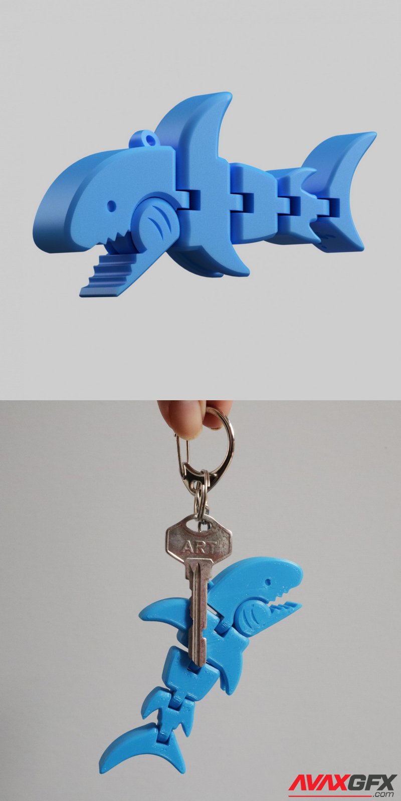 Tiny Shark Flexy Keychain - 3D Print Model