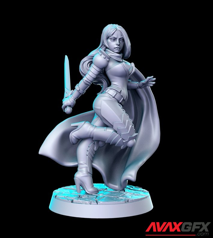 Delia The Swift (Female Assassin) - 3D Print Model
