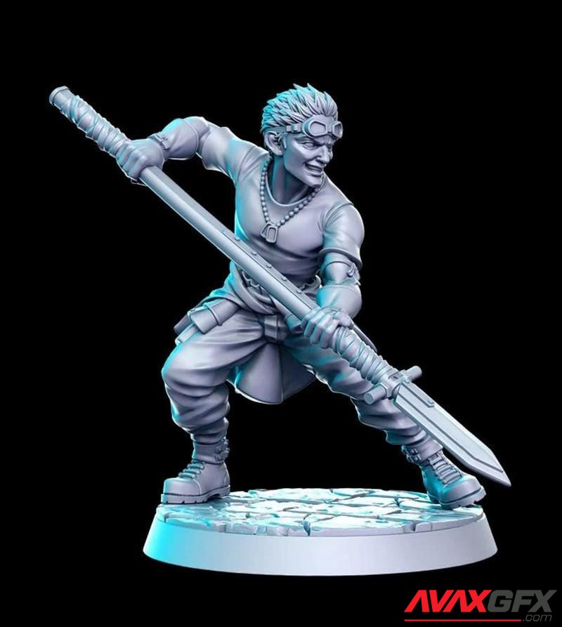 Gharr (Modern Spear Fighter) - 3D Print Model