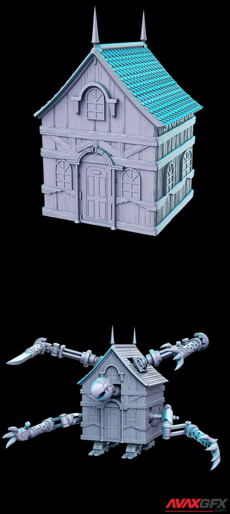 Clockwork Birdhouse (Mechanical House-Mimic) - 3D Print Model