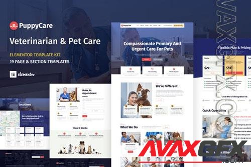 ThemeForest - PuppyCare - Vetenarian & Pet Care WordPress Elementor Template Kit/40441437