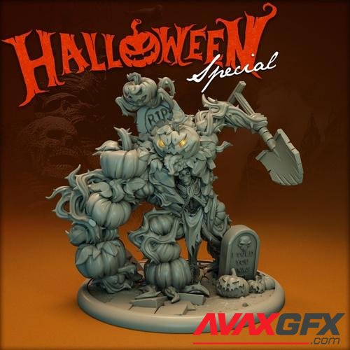 Titan Forge - Halloween Pumpkin Golem – 3D Print