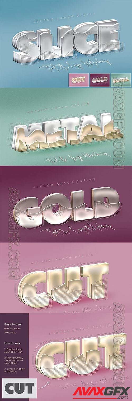 Sliced Metal Mockups