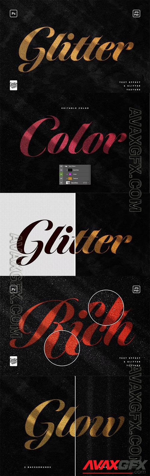 Glitter Photoshop Text Effect PSD