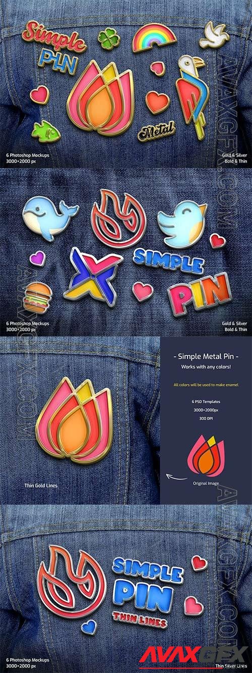 Simple Enamel Pin vol 2 PSD