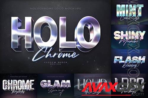 Holochrome Logo Mockups PSD