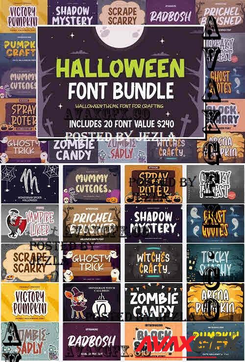 Halloween Font Bundle - 1621603