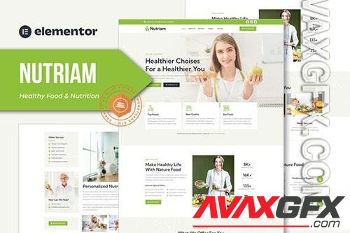 ThemeForest - Nutriam - Healthy Food & Nutrition Service Elementor Template Kit/40459070