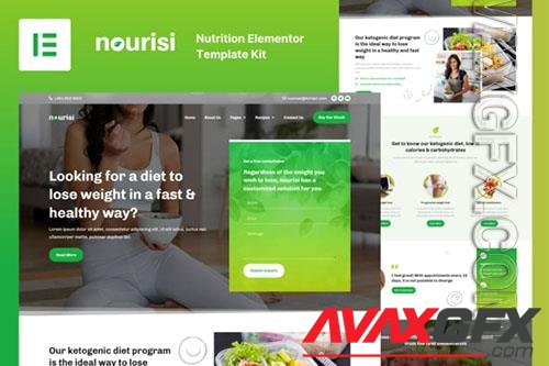 ThemeForest - Nourisi - Nutrition Elementor Template Kit/40473429