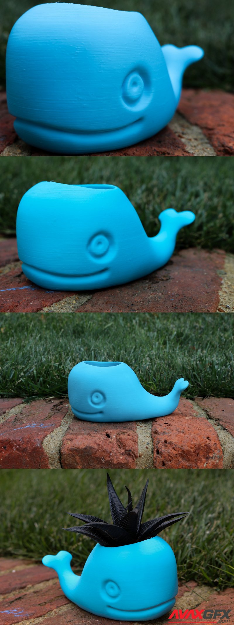 Cute Whale Planter - 3D Print Model