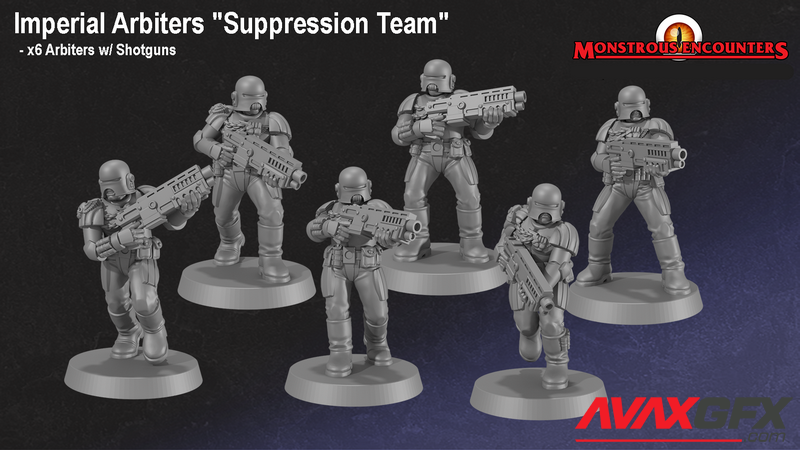 Imperial Arbiters - Suppression Team - 3D Print Model