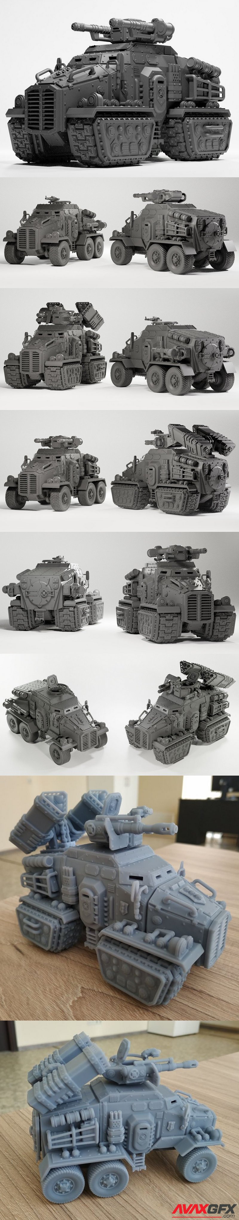 Imperial Military Force Heavily Armored Vehicle - 3D Print Model