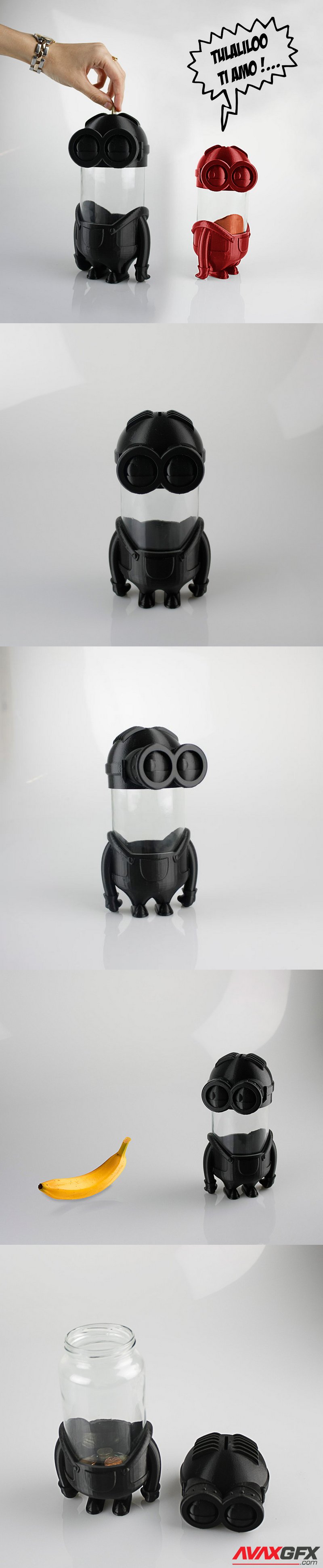 Minion Money Tip Box - 3D Print Model