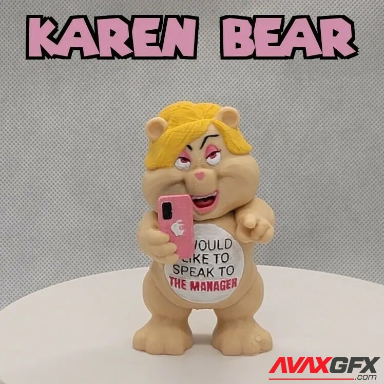 No Care Bear - Karen - 3D Print Model