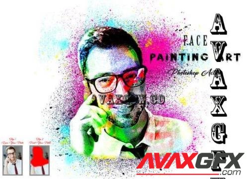 Face Painting Art Photoshop Action - 10811810