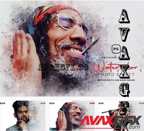Watercolor Effect Photoshop - JUGLTTX